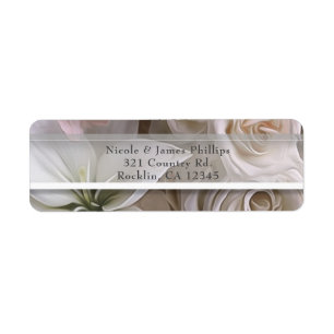 Shabby Chic Rose Floral Bridal Shower Invitation Label