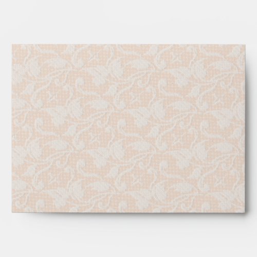 Shabby Chic Rose Floral Lace Pattern Envelope