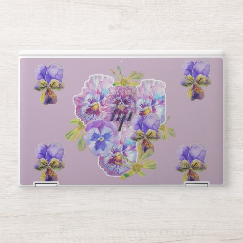 Shabby Chic Rose Floral Lilac Pink Laptop Skin