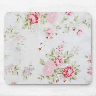 Shabby Chic Rose Floral Mouse Pad