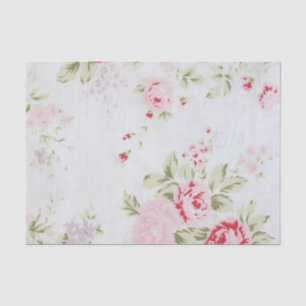 Shabby Chic Rose Floral Tissue Paper