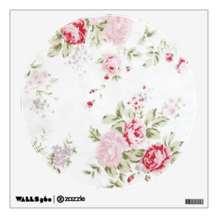 Shabby Chic Rose Floral Wall Decal