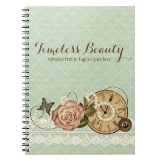 Shabby Chic Rose & Rustic Vintage Jewelry Boutique Notebook