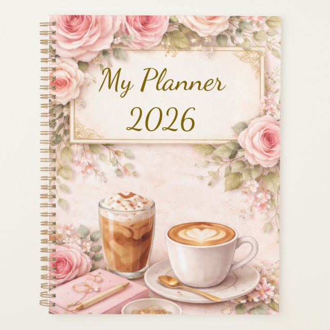 Shabby Chic Roses Planner  (Front)
