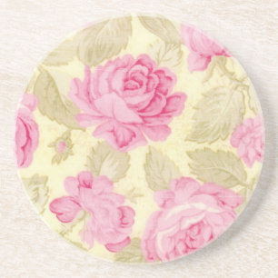 Shabby Chic Roses Sandstone Coasters