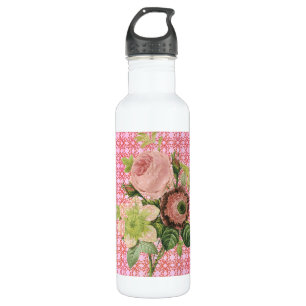 Shabby Chic Roses Water Bottle