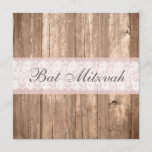 Shabby Chic Rustic Bat Mitzvah Party Invitation<br><div class="desc">Shabby Chic Rustic Bat Mitzvah Party Invitation Customizable</div>