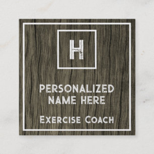 Shabby Chic & Rustic Exercise Coach Business Card