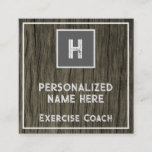 [ Thumbnail: Shabby Chic & Rustic Exercise Coach Business Card ]