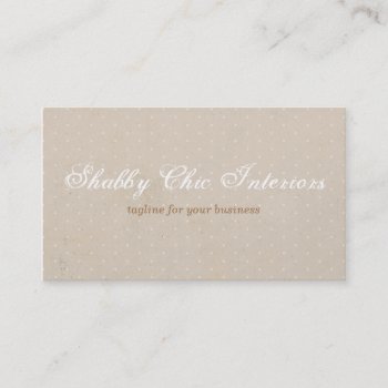 Shabby Chic Rustic Kraft & Polka Dot Business Card by OakStreetPress at Zazzle