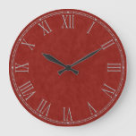 Shabby Chic Rustic red Large Clock