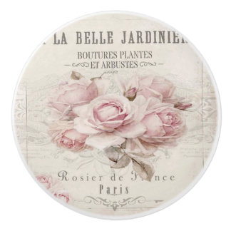 shabby chic,rustic,vintage,floral,collage,country, ceramic knob