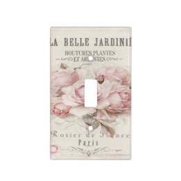 shabby chic,rustic,vintage,floral,collage,country, light switch cover