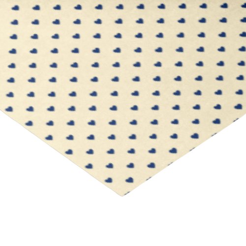 Shabby Chic Simple Navy Blue Hearts over Cream  Tissue Paper