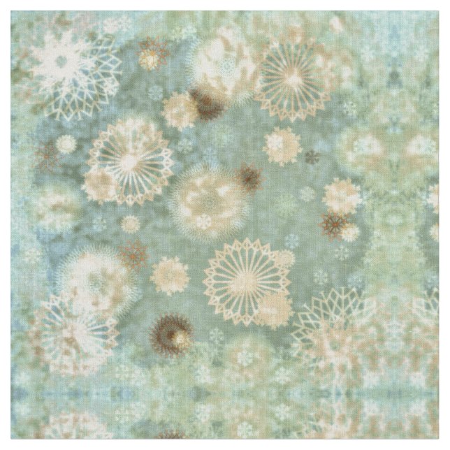 Shabby Chic Snowflake Fabric (Close Up)