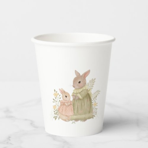 Shabby Chic Spring Rabbit Paper Cups