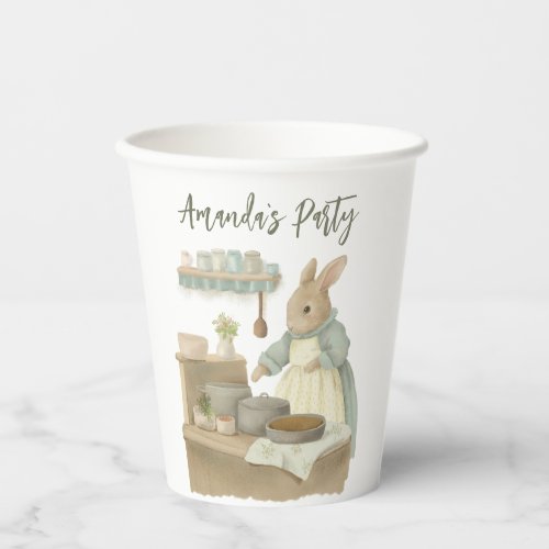 Shabby Chic Spring Rabbit Paper Cups