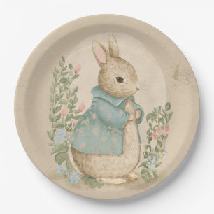 Shabby Chic Spring Rabbit Paper Plates