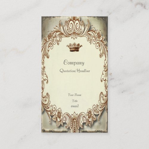 Shabby Chic Tattered Crown Business Card