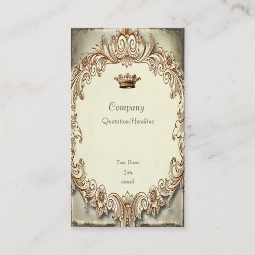 Customizable Shabby Chic Tattered Crown Business Card