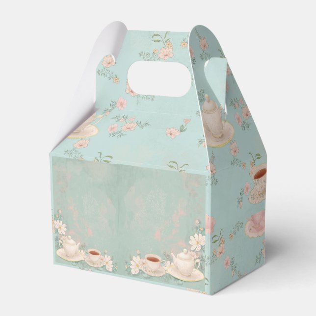 Shabby Chic Tea Party Favor Boxes (Front Side)