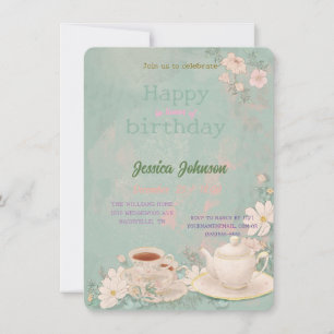 Shabby Chic Tea Party Invitation