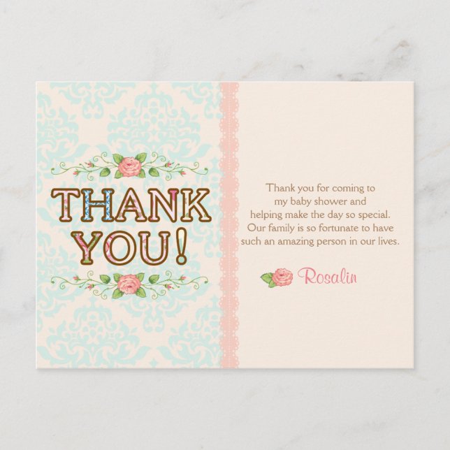 Shabby Chic Thank You Cards (Front)