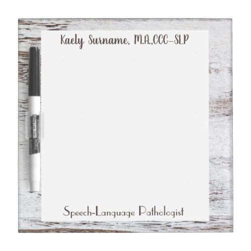 Shabby Chic Trendy SLP Custom Dry Erase Board