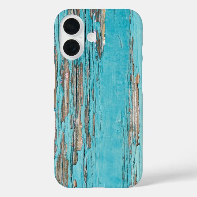 shabby chic turquoise wood Case-Mate iPhone case (Back)