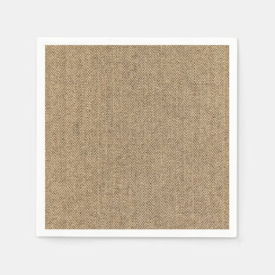 Shabby Chic Tweed Rustic Burlap Fabric Texture Napkins