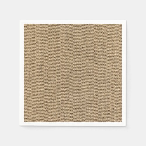 Shabby Chic Tweed Rustic Burlap Fabric Texture Napkins