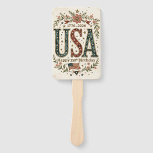 Shabby Chic USA 250th Birthday Hand Fan