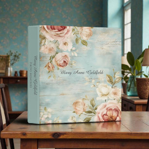 Shabby Chic Victorian Custom Baby Photos 3 Ring Binder