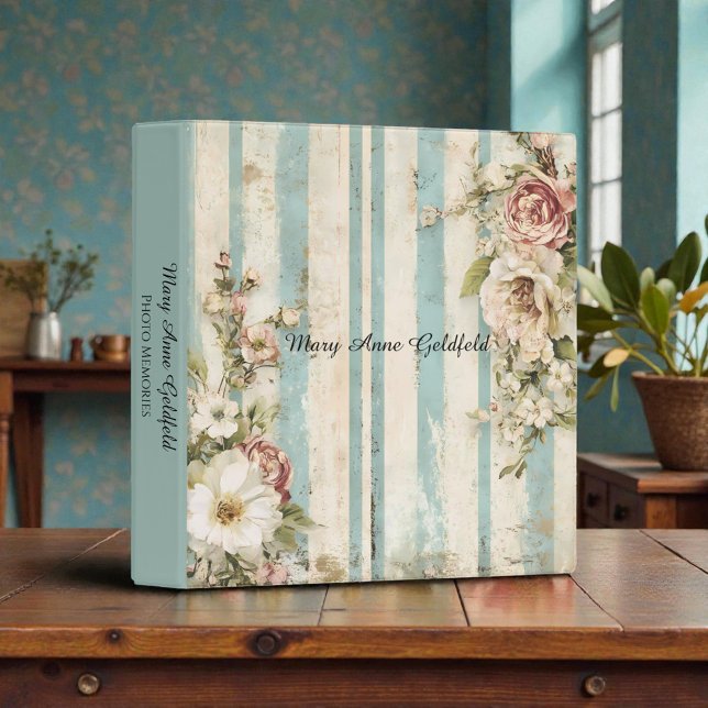 Shabby Chic Victorian Custom Baby Photos 3 Ring Binder (Creator Uploaded)