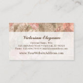 Shabby Chic Victorian Ladies Fashion Craft Pink Business Card (Back)