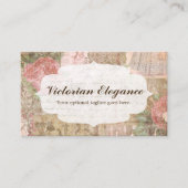Shabby Chic Victorian Ladies Fashion Craft Pink Business Card (Front)
