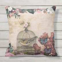 Spring Butterfly Retro Patchwork Cushion Shabby Chic Garden Sofa Outdoor Gift 