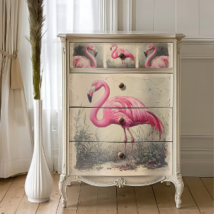 Shabby Chic Vintage Flamingo Decoupage Tissue Paper