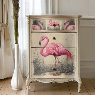 Shabby Chic Vintage Flamingo Decoupage Tissue Paper