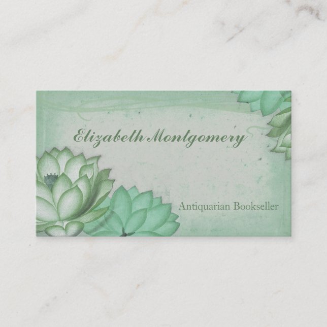 Shabby Chic Vintage Flowers Business Cards (Front)
