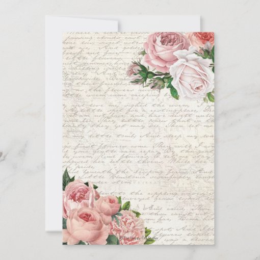 Shabby Chic Vintage French Roses Birthday Any Age Invitation R135f2966ee714676a75e3be60207c522 Tcv4z 510 