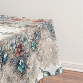 Shabby Chic Vintage Lace  Tablecloth