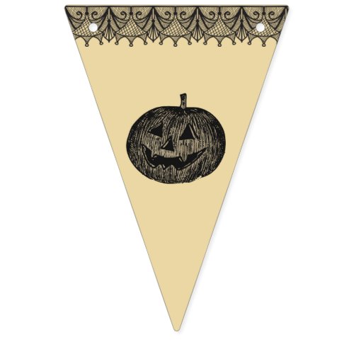 Shabby Chic Vintage Look Halloween Bunting Banner