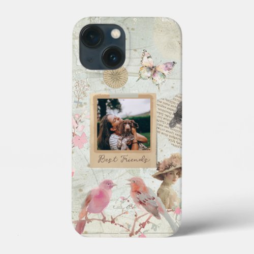 Shabby Chic Vintage Personalized iPhone 13 Mini Case