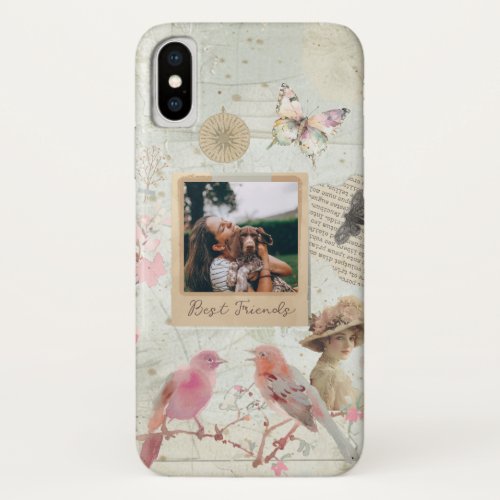 Shabby Chic Vintage Personalized iPhone X Case