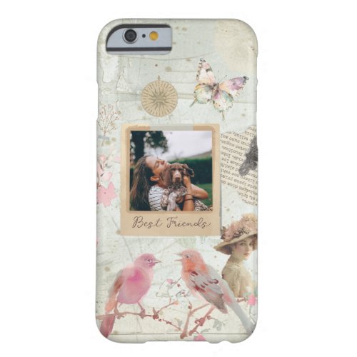 Shabby Chic Vintage Personalized Barely There iPhone 6 Case