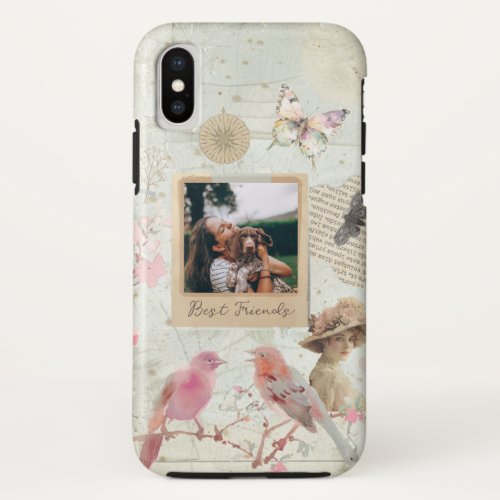 Shabby Chic Vintage Personalized iPhone X Case