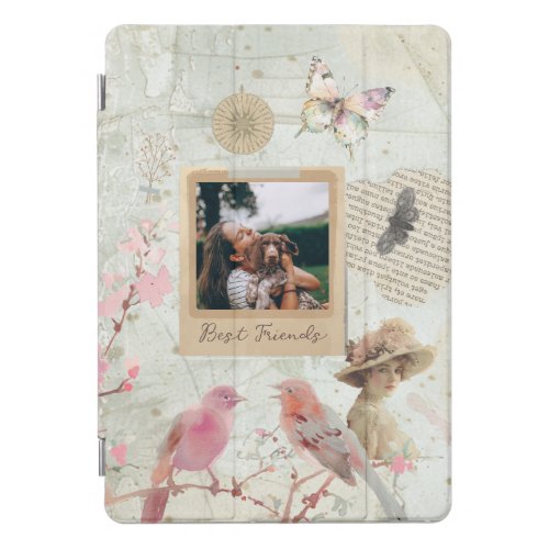 Shabby Chic Vintage Personalized iPad Pro Cover