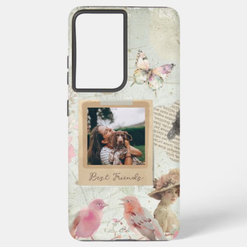 Shabby Chic Vintage Personalized Samsung Galaxy S21 Ultra Case