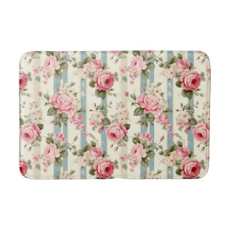 Shabby Chic Vintage Roses Bath Mat